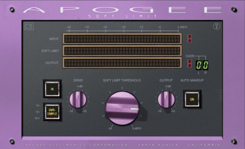 Apogee's soft clipping technology as a free plugin, 'Soft Limit' REVIEW - AUDIO PLUGIN NEWS