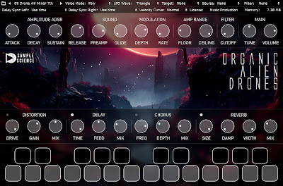 SampleSience launches virtual instrument Organic Alien Drones, includes free version - AUDIO PLUGIN NEWS