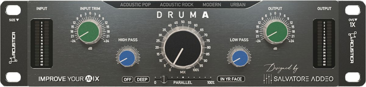 Acustica release DRUMA, an easy way to enhance drum sounds - AUDIO PLUGIN NEWS