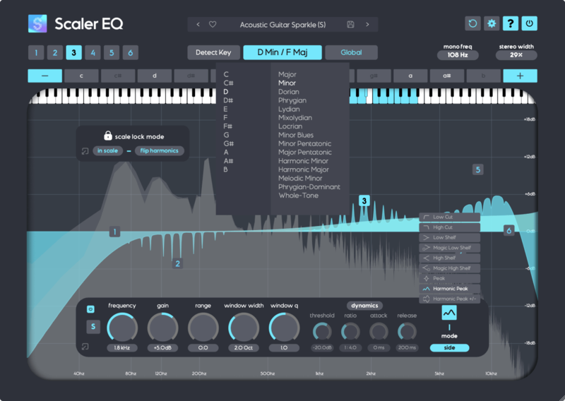 ‘Scaler EQ’ operates musically according to the key of the song - AUDIO PLUGIN NEWS