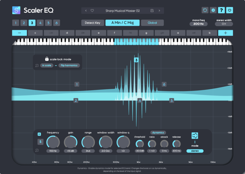 ‘Scaler EQ’ operates musically according to the key of the song - AUDIO PLUGIN NEWS