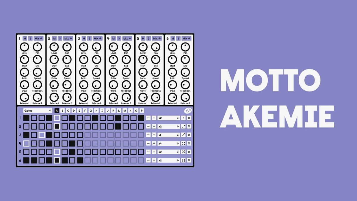 FM Drum Synth & Step Sequencer 'Motto Akemie' released - AUDIO PLUGIN NEWS