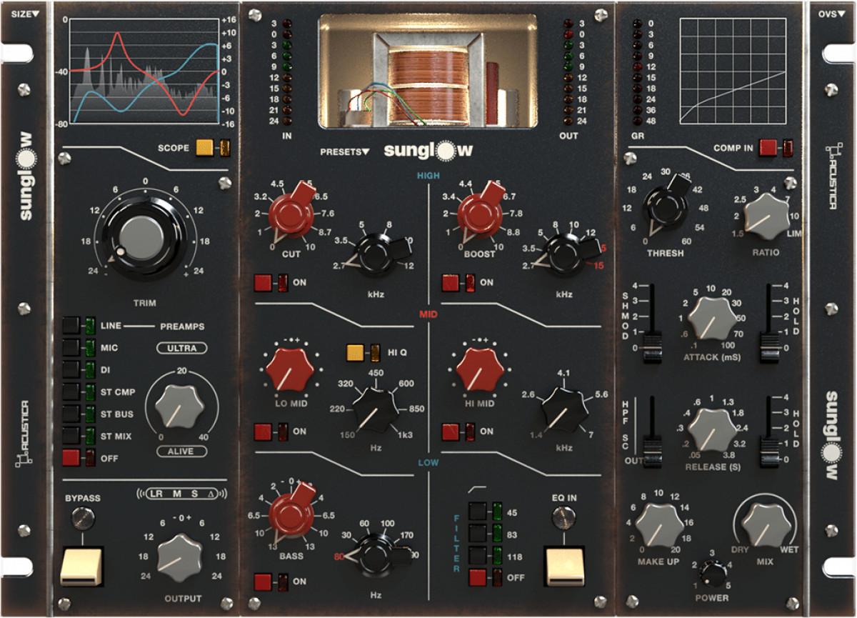 Acustica Audio Announces SUNGLOW, Combining Various British Console Styles - AUDIO PLUGIN NEWS