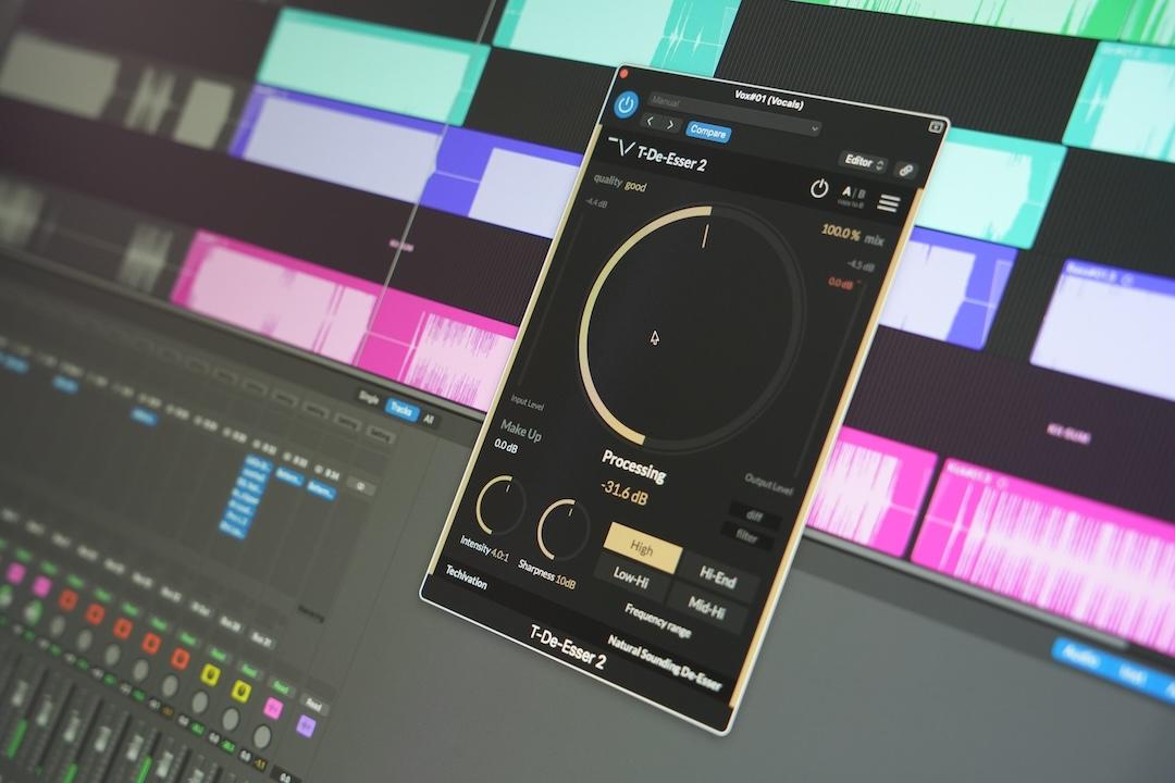 Techivation Releases Free De-esser Plugin T-De-Esser 2 - AUDIO PLUGIN NEWS