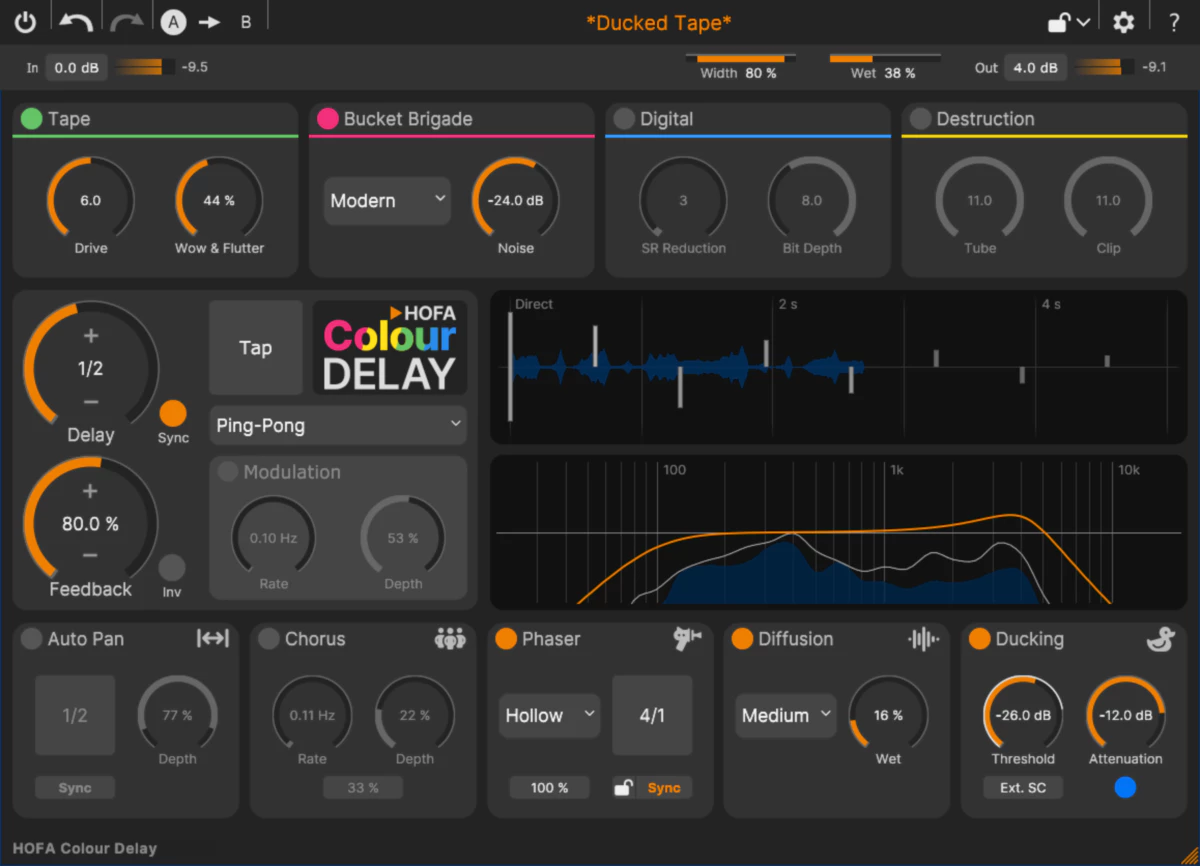 HOFA-Plugins Announces Colour Delay - AUDIO PLUGIN NEWS