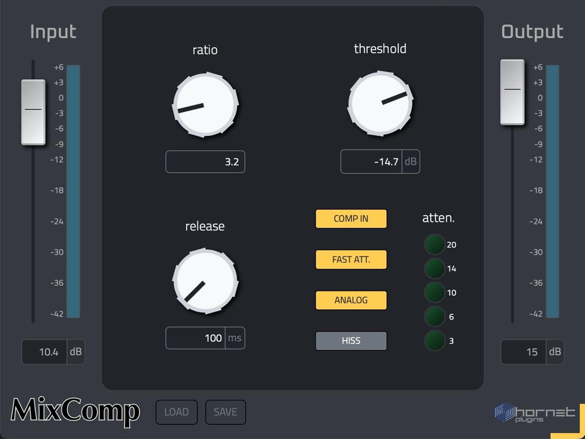 HoRNet Introduces MixComp: Analog Compressor Plugin Available for Free - AUDIO PLUGIN NEWS