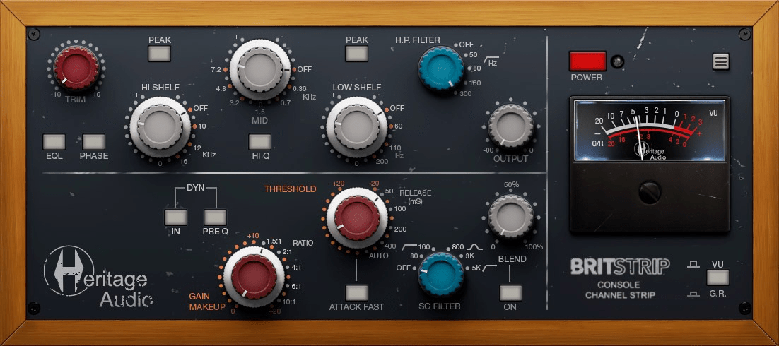 Heritage Audio BritStrip: Professional Channel Strip Plugin Now Available in Native Format - AUDIO PLUGIN NEWS