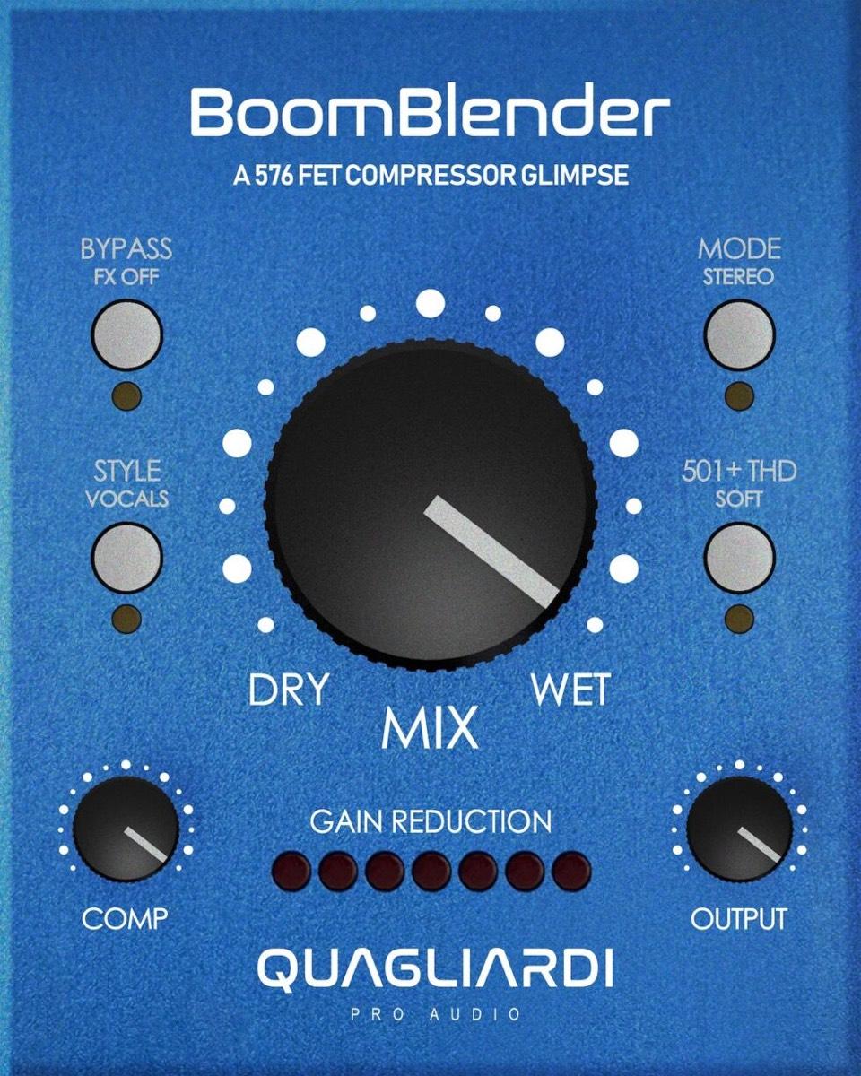 Quagliardi Audio Launches BoomBlender: Hardware-Inspired FET Compressor Plugin - AUDIO PLUGIN NEWS