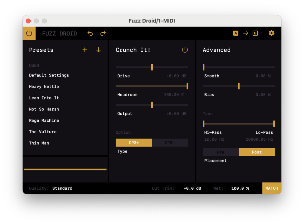 Sketch Audio Unveils Fuzz Droid: CP3-Inspired Asymmetric Distortion - AUDIO PLUGIN NEWS