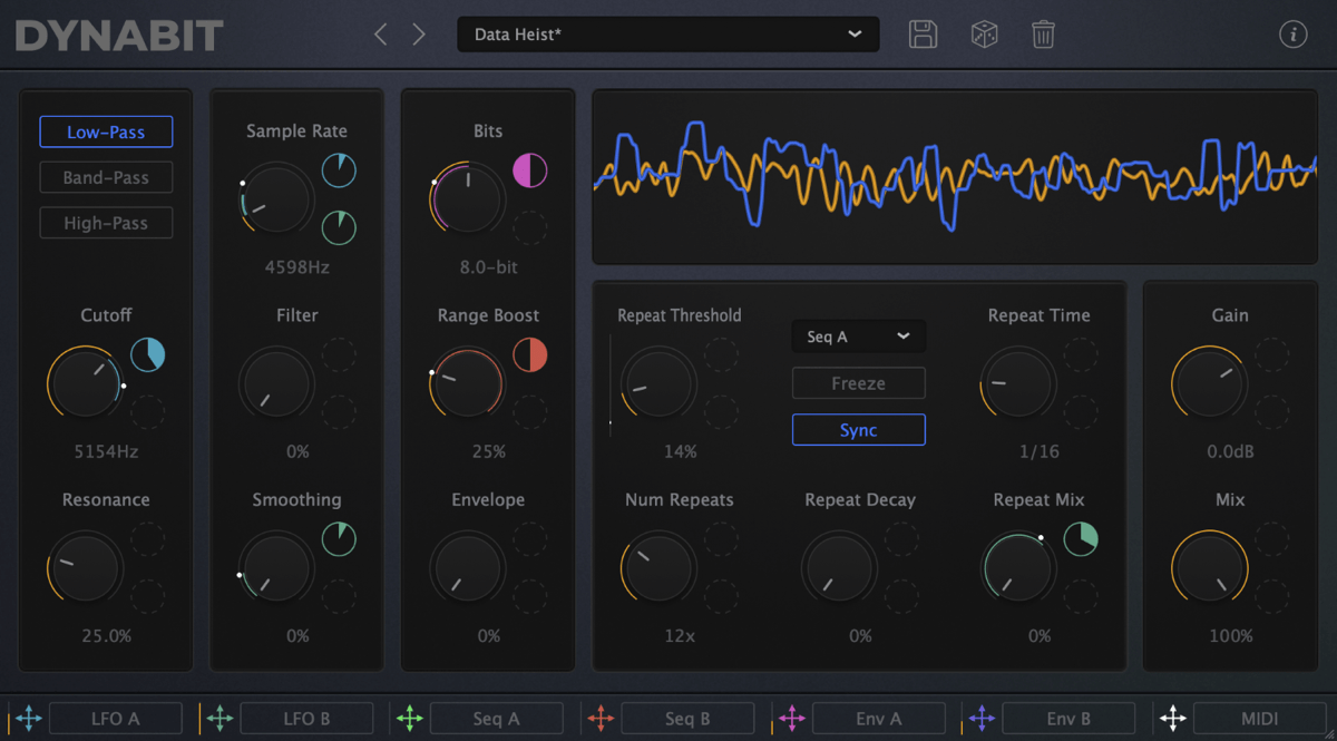 Caelum Audio DynaBit: Dynamic Bitcrushing Effect with Advanced Modulation - AUDIO PLUGIN NEWS