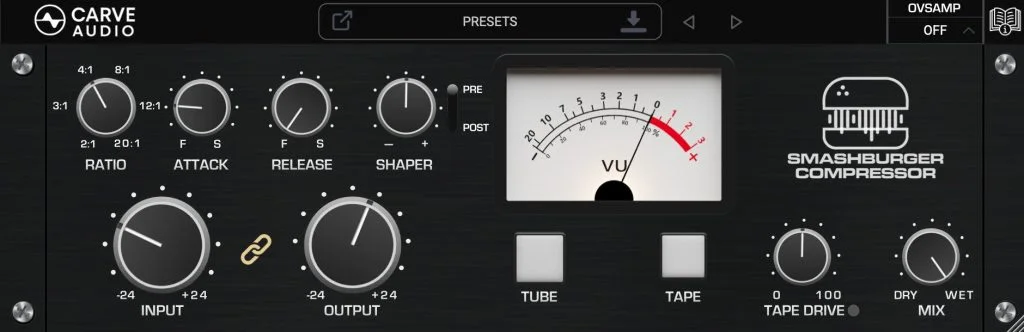 Carve Audio Introduces Smashburger FET-Style Compressor Plugin - AUDIO PLUGIN NEWS